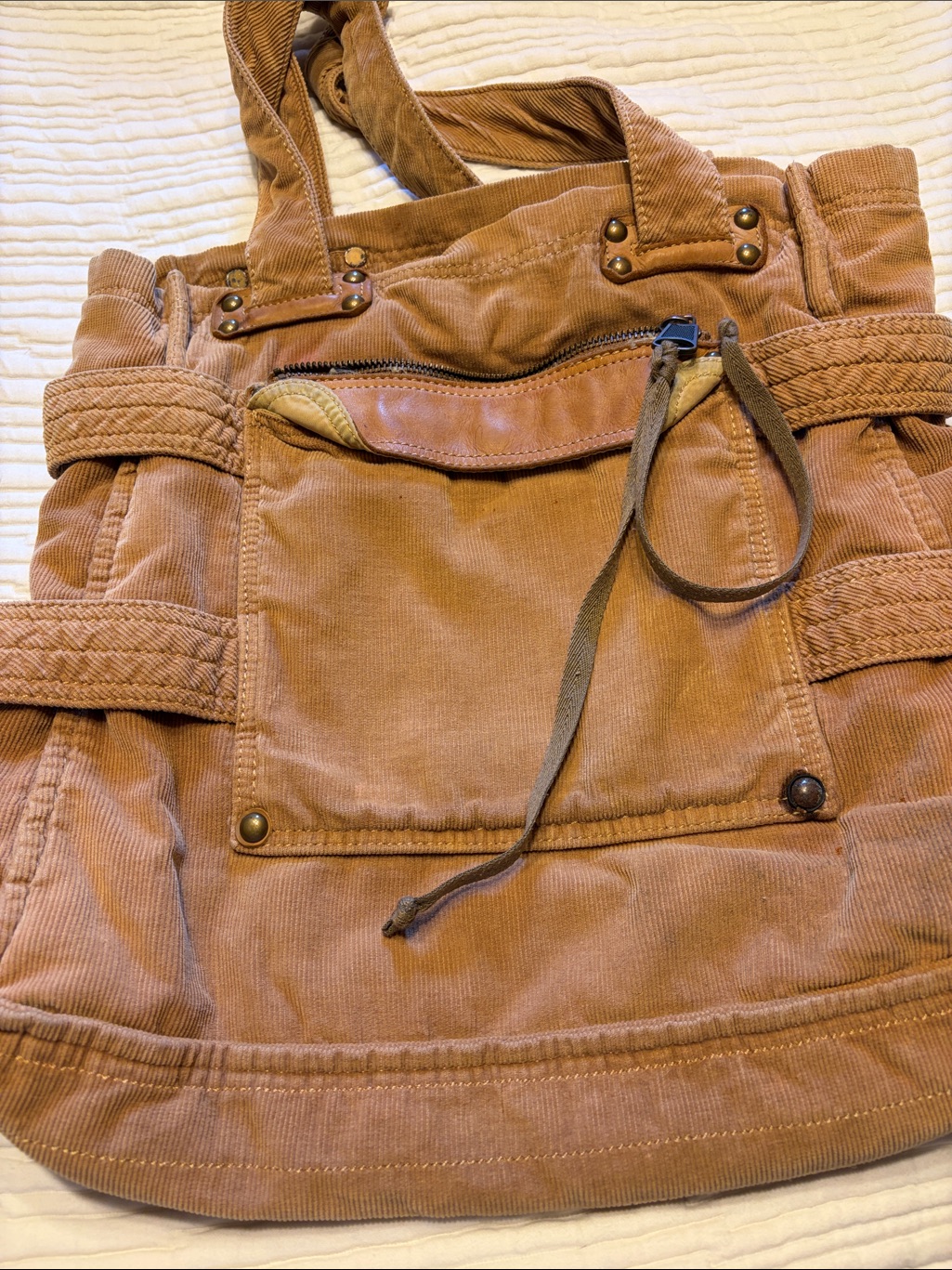 Gap Corduroy Shoulder Bag In Rust Brown